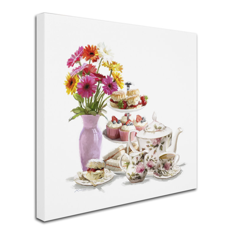 Armand «Cream Tea», reproduction sur toile, H 18 po x l 18 po x P 2 po