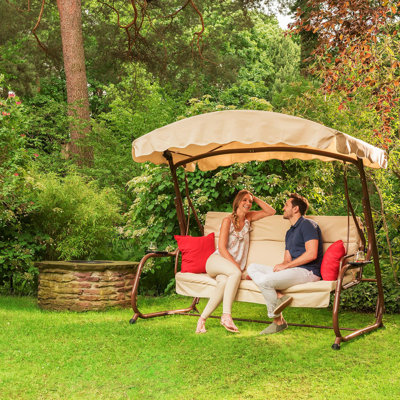 4 Person Porch Swing with Canopy