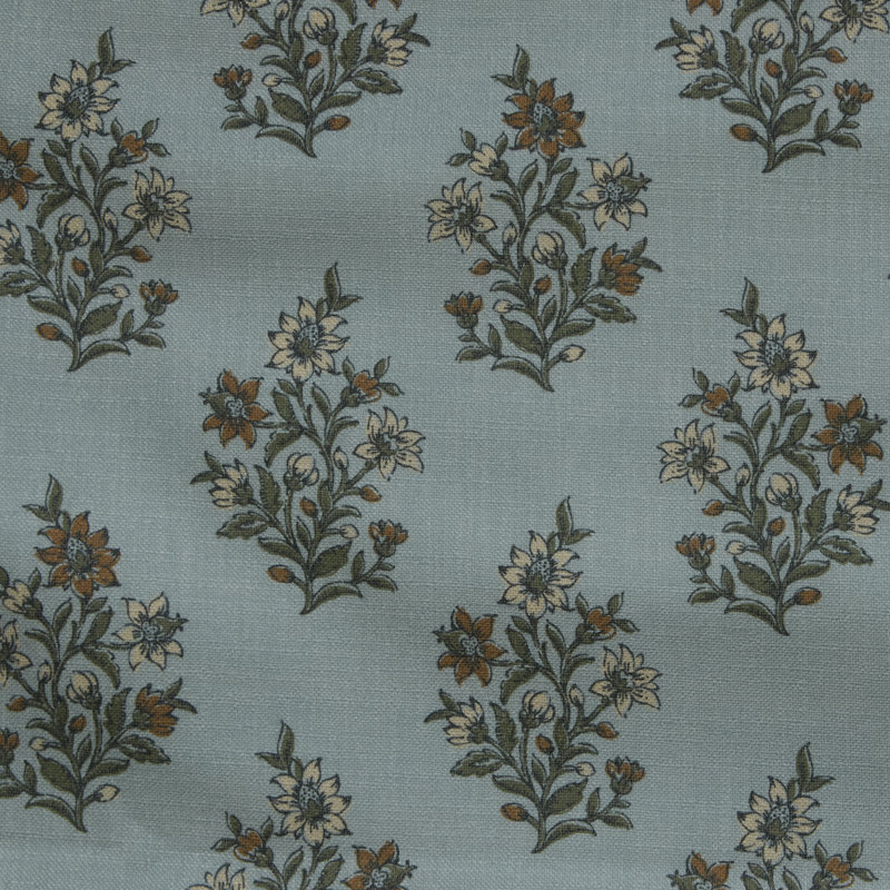 96" Inverted Pleat Double Lining Block Print