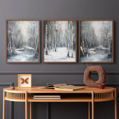 Lanscape Study Series X -Set of 3 Fric Giclee Prints -Prêt à accrocher