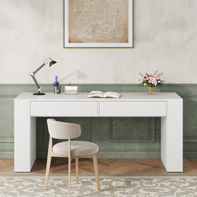 63-Inch Computer Desk With 2 Drawers