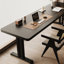 Bureau d'écriture rectangulaire en bois massif noir-1556506116