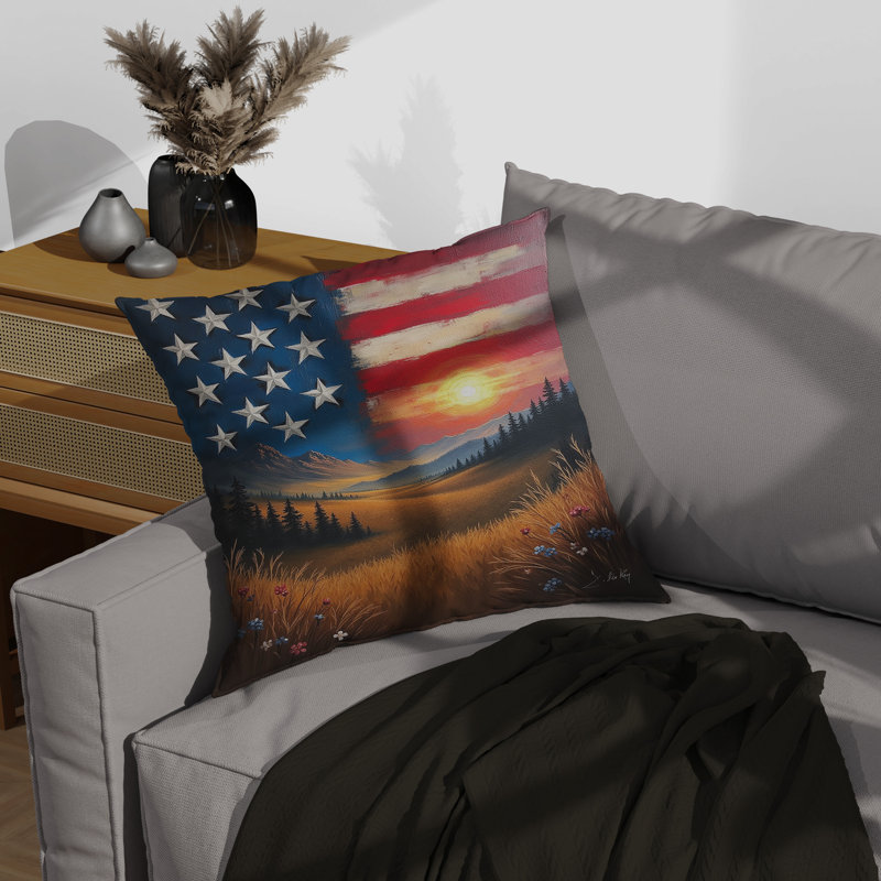 Freedom Throw Pillow, 24"H x 24"W