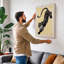 Stretching Tiger Japandi - Wrapped Canvas-1467086834-1467086829