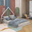 Ailton Metal Platform Bed-1007373720-1007373718