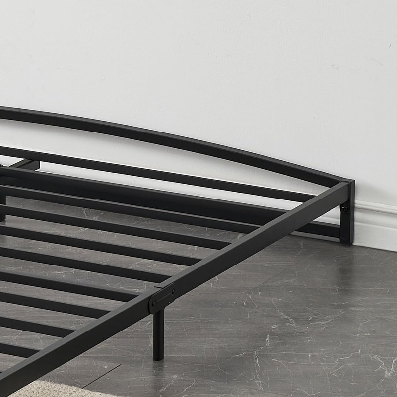 Base de lit basse pleine grandeur - sommier plateforme en métal robuste de 6/10 pouces sans sommier tapissier sans bruit
