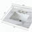 31 Inch Marble Vanity Top, Bathroom Vanity Top with Undermount Rectangular Middle Sink and 4" Height Backsplash