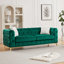 Canapé Chesterfield en velours avec détails capitonnés et coussins décoratifs-134706424-134706427