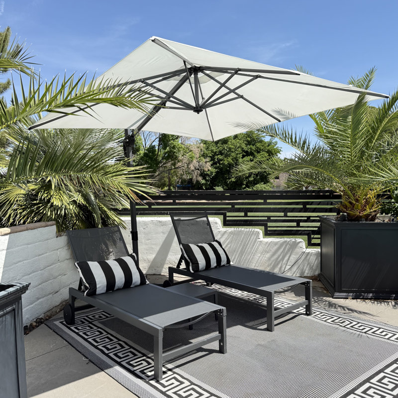 Ensemble de chaises longues inclinables 74,02 po, Gris