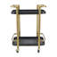 Chariot de bar en métal 23,8 x 15,2 x 32,7 pouces