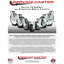 8 Inch Rubber on Aluminum Caster Set with Ball Bearings 2 Swivel 2 Rigid SCC