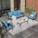 Asfand 5-7- Person Patio Conversation Set with Optional Ottoman