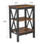 Alonso 24,2 po de haut table de chevet en forme de X à 3 niveaux de rangement pour le salon de la chambre à coucher-2146140087-2074088825