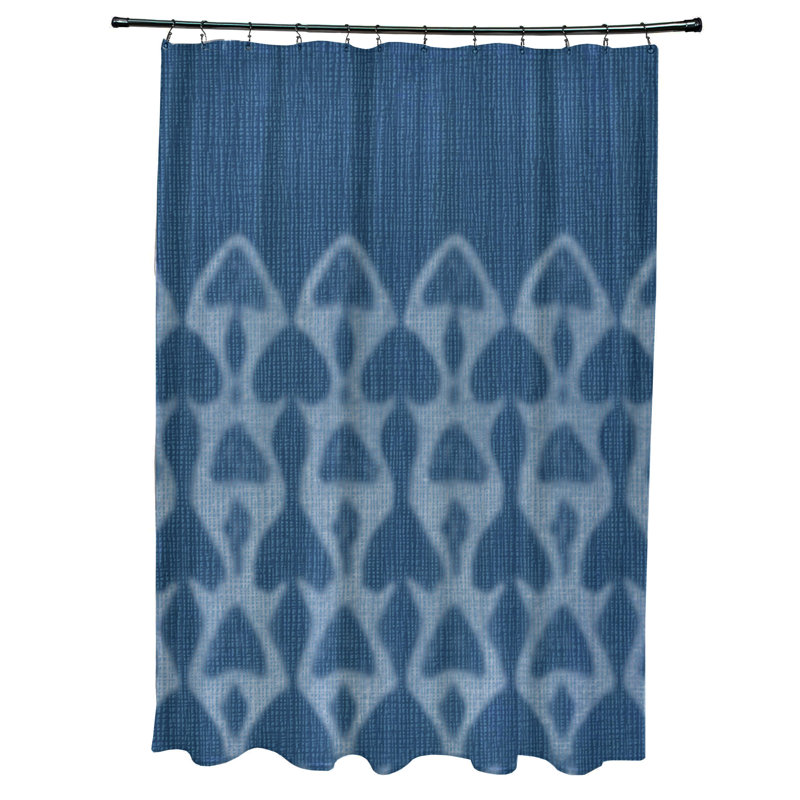 Rideau de douche simple Floral, Bleu marine