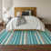 Premium Machine Washable Prisco Teal Rug