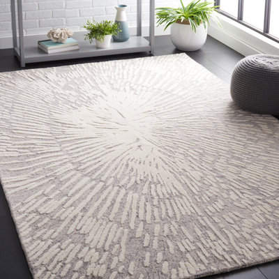 Bargneare Hand Tufted Wool And Cotton With Latex Abstract Rug