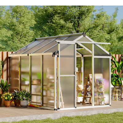 6x8 FT Heavy Duty Polycarbonate Greenhouse for Outdoor Use