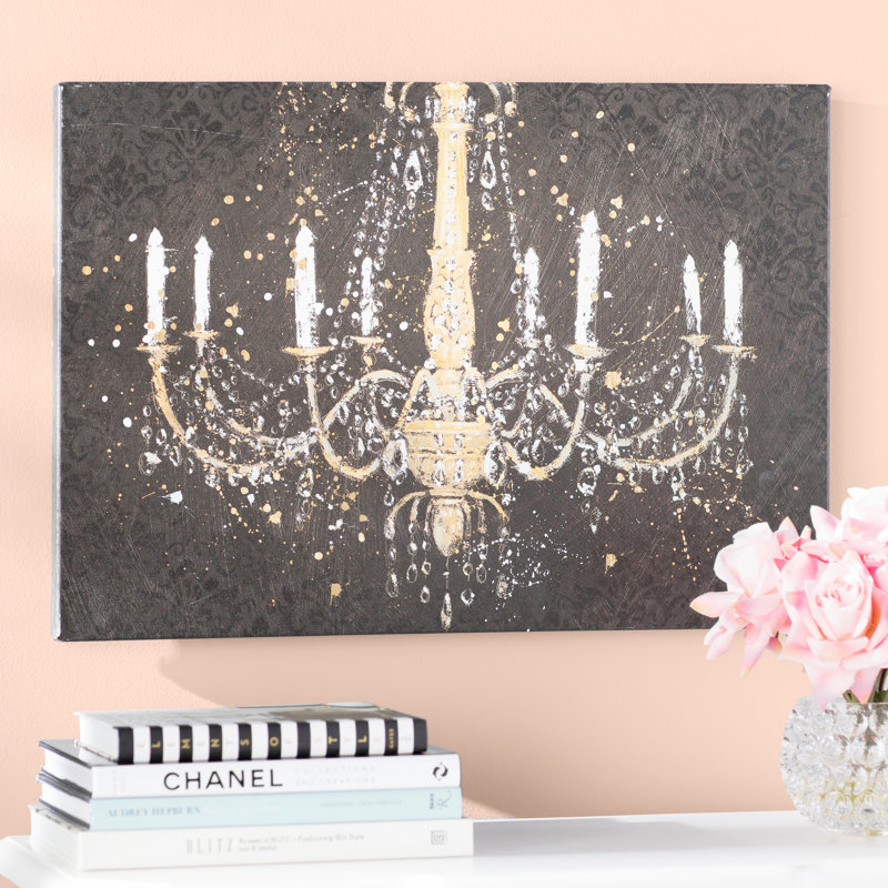 « grand lustre i », reproduction, H 18 po x l 26 po x p 1,5 po, Toile