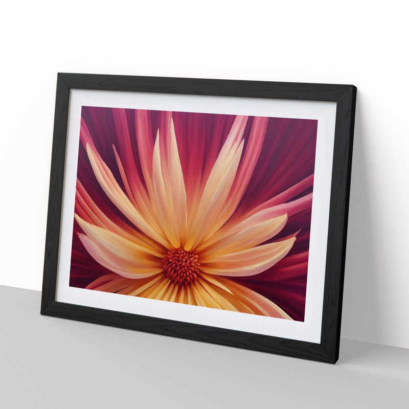 Desirable Flower - Single Picture Frame Print, Black, 46cm H x 64cm W x 2cm D