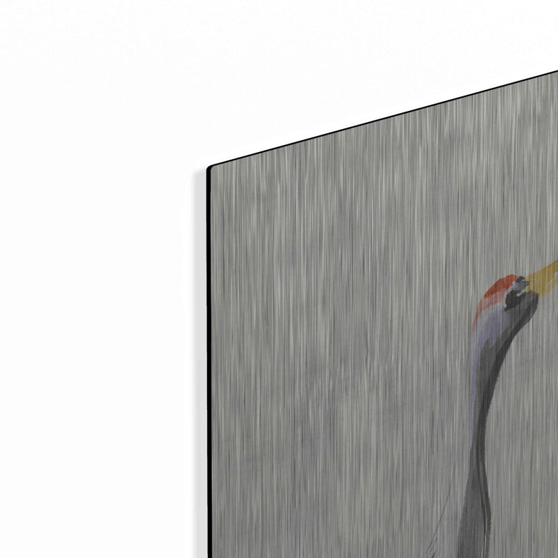 «Crane Reeds I On Metal» par Chris Paschke, H 48 po x l 24 po