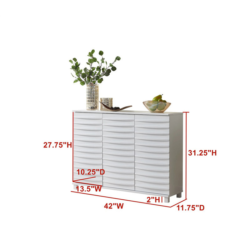 Wagram Sideboard Buffet Console Table Cabinet with Storage for Kitchen Dining Room and Living Room, White