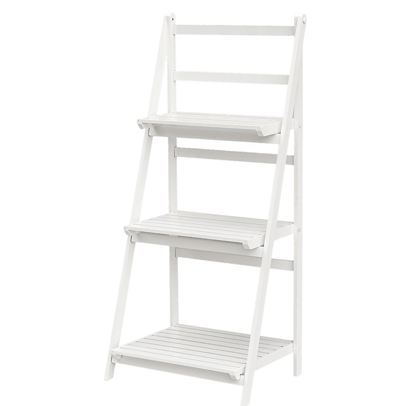 Nickalis Bamboo Bathroom Shelves, White