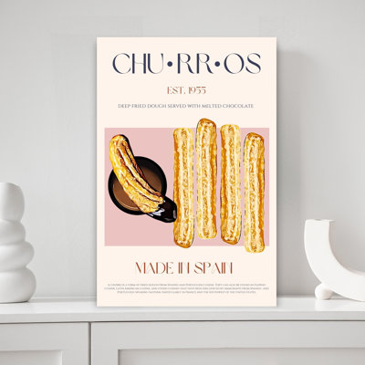 Churros With Chocolate Traditional Contemporary Wall Art