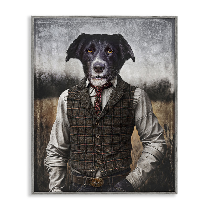 Chien en vêtements coloniaux, estampe numérique par Karen Burke, Estampe numérique Farmhouse, H 30 po x l 24 po