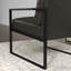 64cm Wide Modern Faux Leather Upholstered Accent Armchair with Metal Legs (Set of 2)