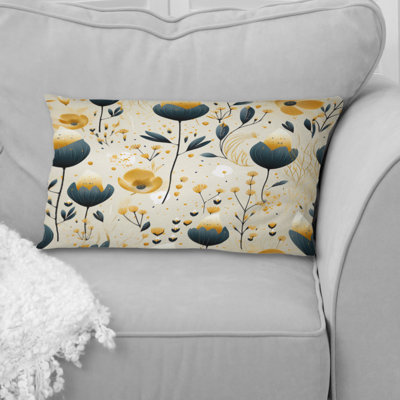 Motif floral sarcelle sarcelle - imprimé floral