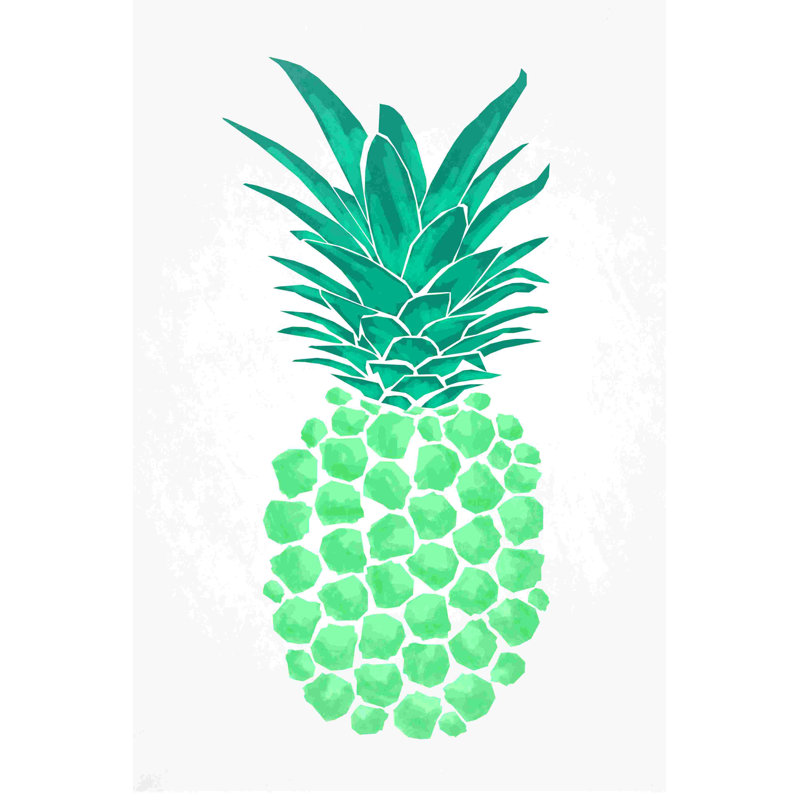«Teal Pineapple», impression sur toile tendue, L 12 po x H 18 po