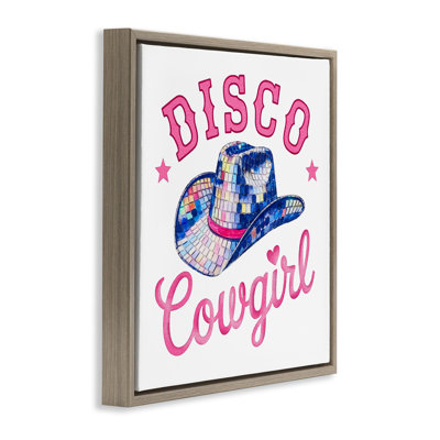 Cadre flottant Disco Cowgirl & Hat, design par Amanda Greenwood