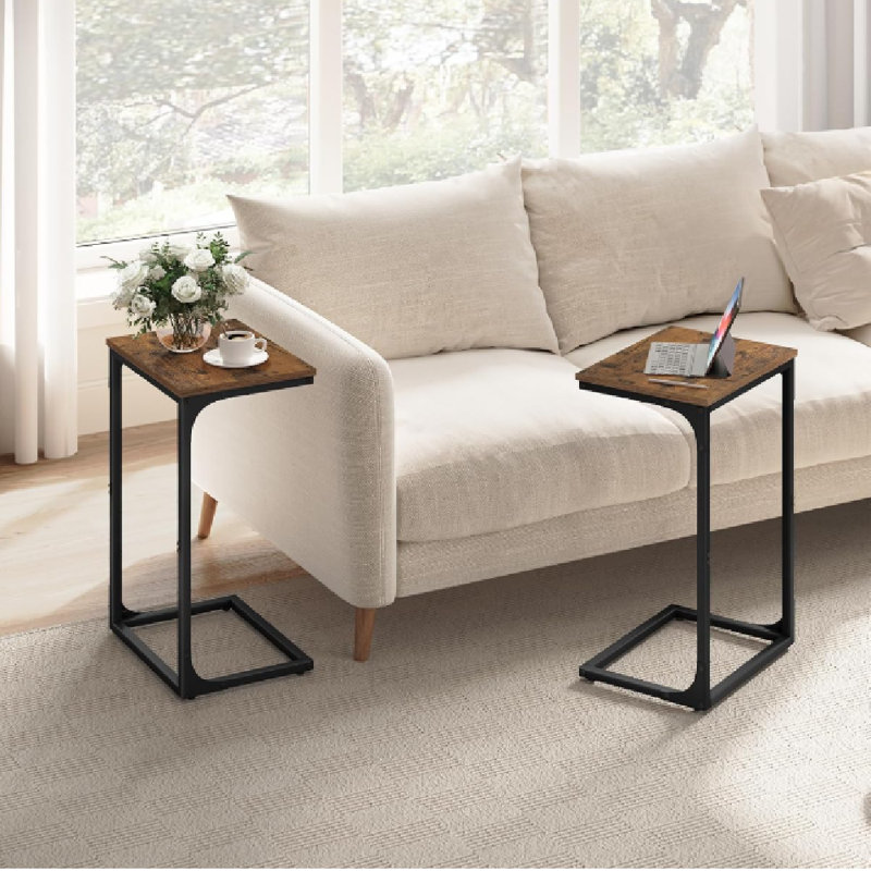 Alizon Pedestal End Table, Brown