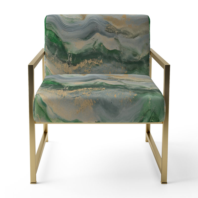 Chaise d'appoint Aarons Coast Sea Waves, Doré