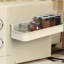 Ensemble de 4 bacs de rangement magnétiques pour réfrigérateur en plastique beige pour la cuisine, la buanderie et le garage