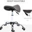 Siège de selle ergonomique à roulettes, cuir synthétique, hauteur réglable, pour cabinet médical, selle hydraulique en cuir gris, hauteur et mobilité douce
