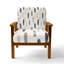 Chaise d'appoint moderne - Fauteuil Dash Flow gris et gris-936543074