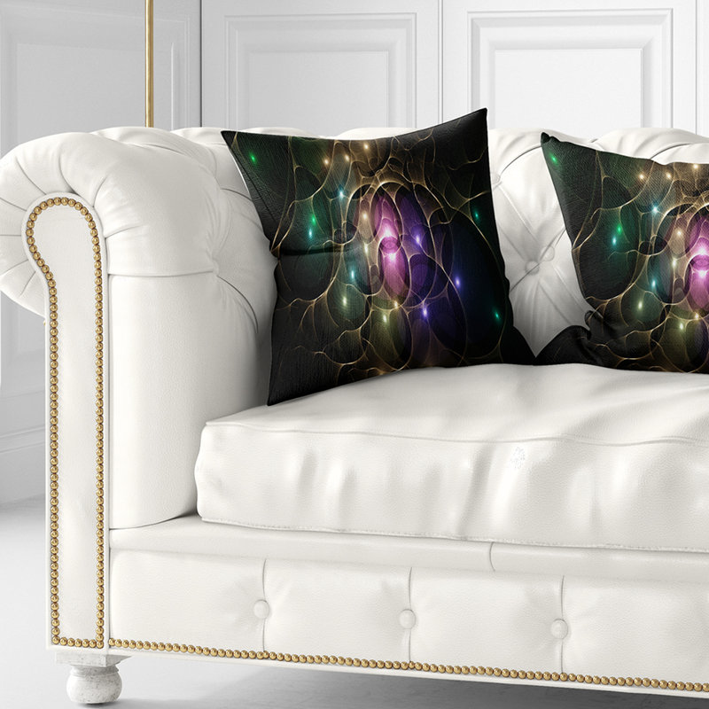 Oreiller abstrait abstrait, 16 po x 16 po, Coussin décoratif