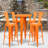Williamston Round Metal Indoor-Outdoor Bar Table Set with 4 Cafe Stools-24678545-68072890