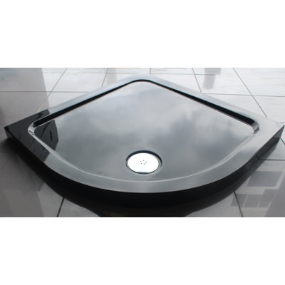 Slimline 35Mm 800X800 Quadrant Silver Grey Stone Shower Tray