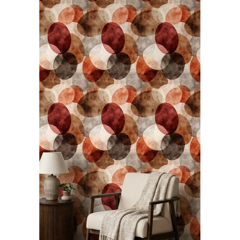 Papier peint moderne Mid-Century, Non tissé, non collé
