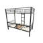 Lit mezzanine simple avec ensemble de table transformable en lit simple au-dessus d'un lit simple