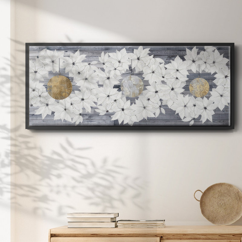 Collection sophistiquée de Noël H - Toile avec cadre, H 12 po x l 30 po