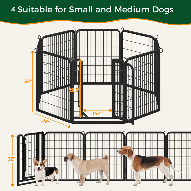 Enclos d'exercice pour chien, H 32 po x l 26 po x P 0,47 po