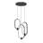 Saros Matte Black 3 Light Chandelier