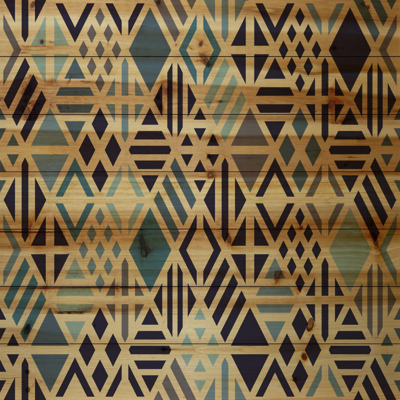 « architectonic knowledge », reproduction d’art sur bois de pin naturel, H 40 po x l 40 po x P 1,5 po
