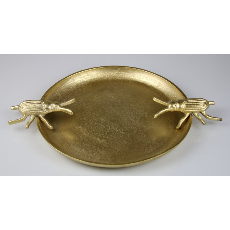 Whisnant Metal Decorative Plate 1, Gold