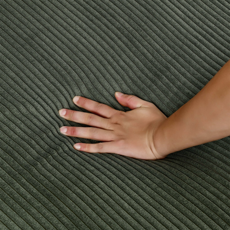 Canapé modulaire Corduroy, Velours côtelé vert