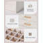 Organisateur de boucles d'oreilles, boîte à bijoux avec couvercle transparent - Beige, 8 compartiments-1267933693-1267933190