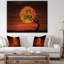 «Birds and Tree Silhouette at Sunset» - Impression sur cadre flottant-34273589-34273591